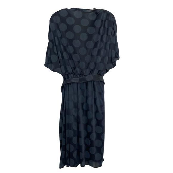 Vintage Sprouts Union Made Black Polka Dot Dress Sz 7 - Picture 5 of 10